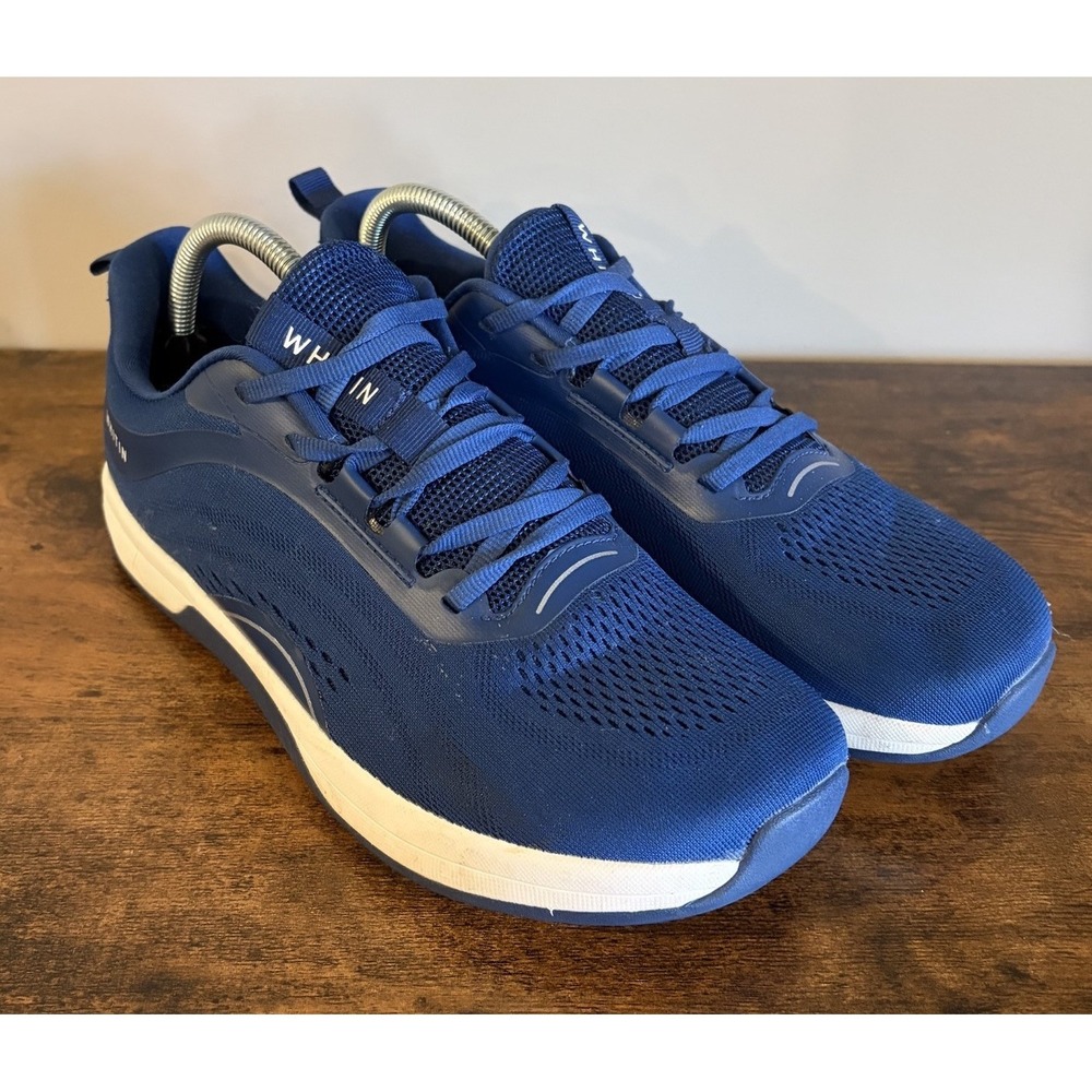 WHITIN Men's Zero Drop Running Shoes Blue Size 9 Wide Toe